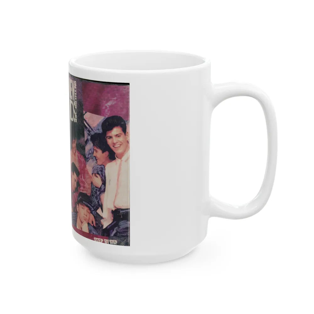 New Kids on The Block Step By Step (VHS COVER) - White Coffee Mug-Go Mug Yourself