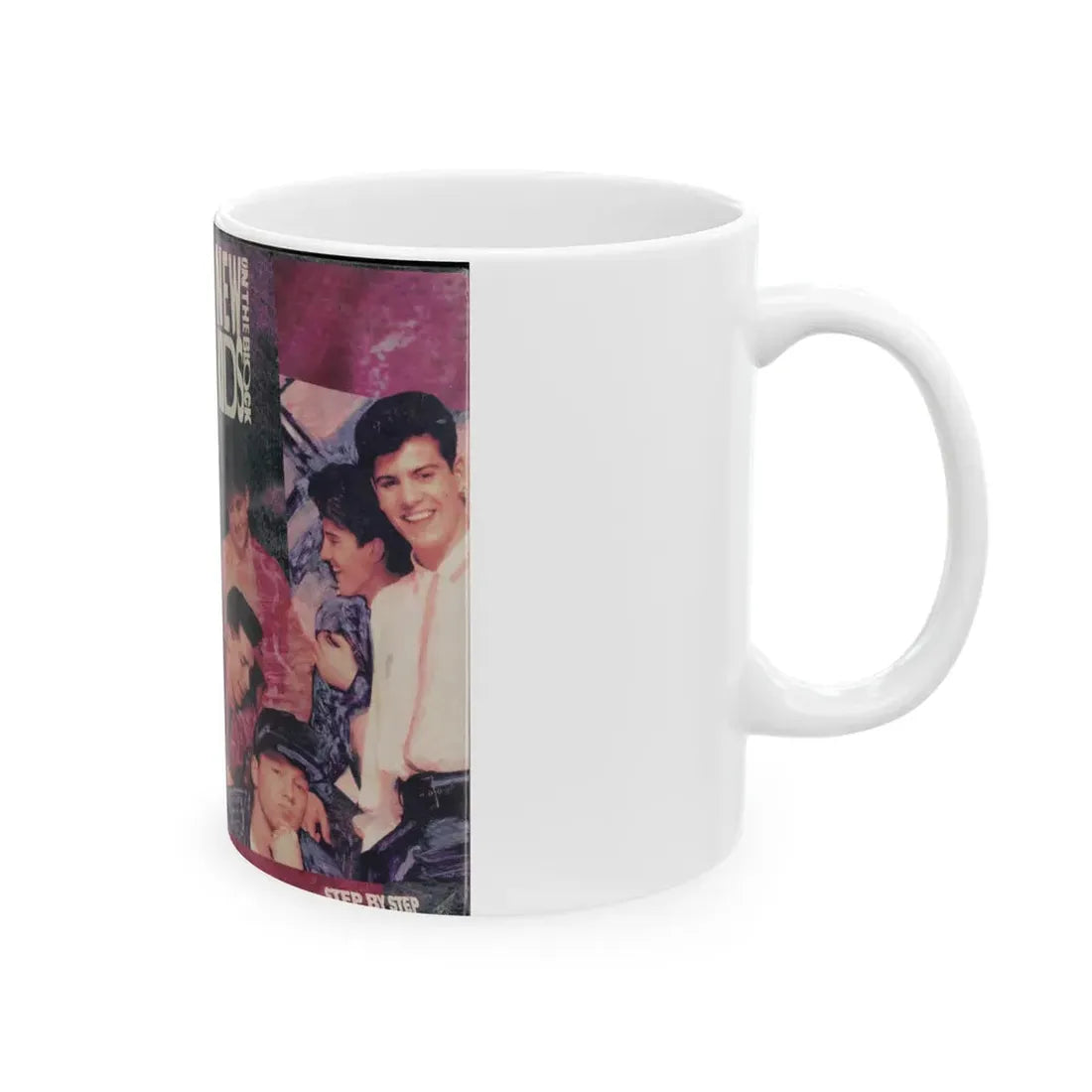 New Kids on The Block Step By Step (VHS COVER) - White Coffee Mug - Go Mug Yourself