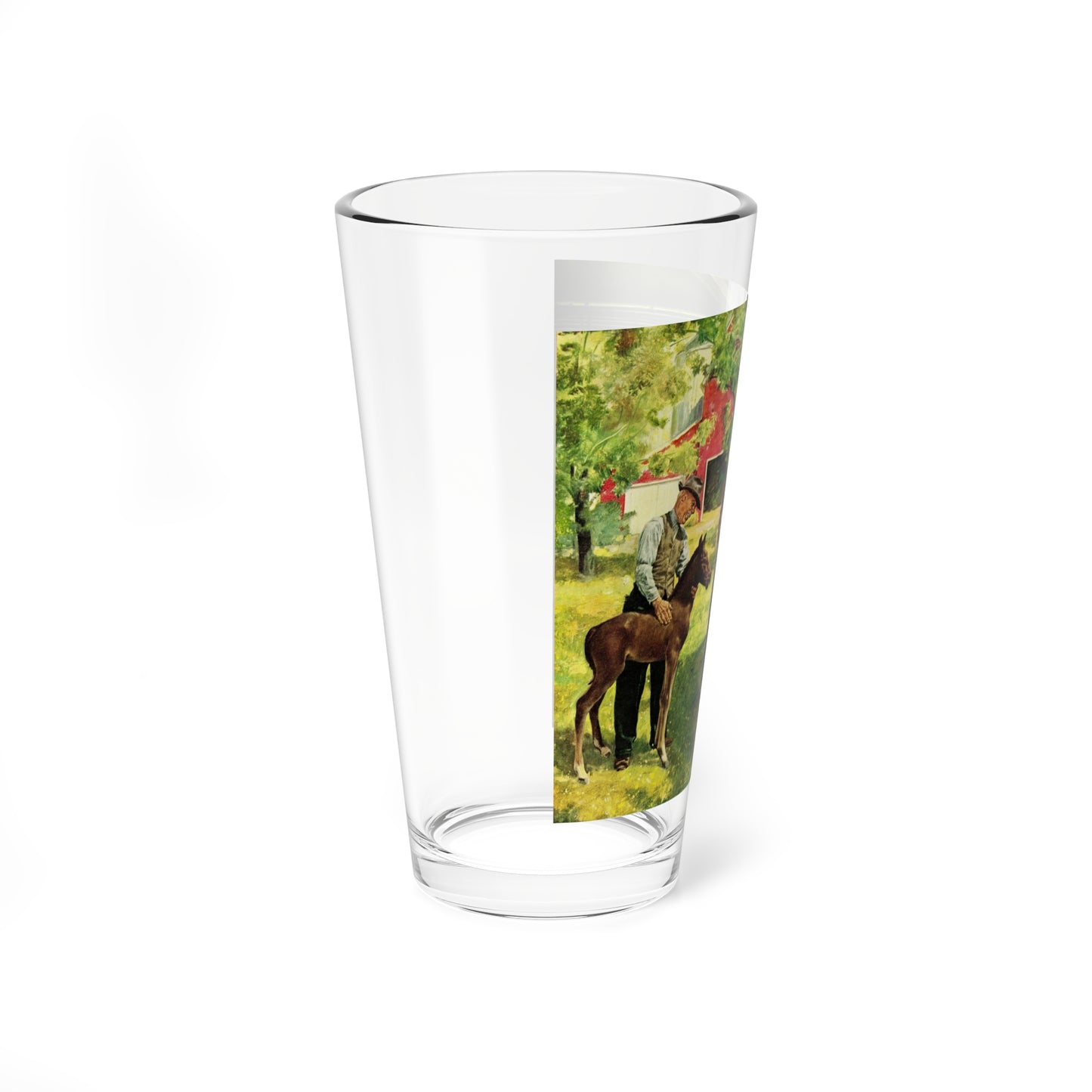 New Member of the Family, 1950 (Magazine Illustration) Pint Glass 16oz-Go Mug Yourself