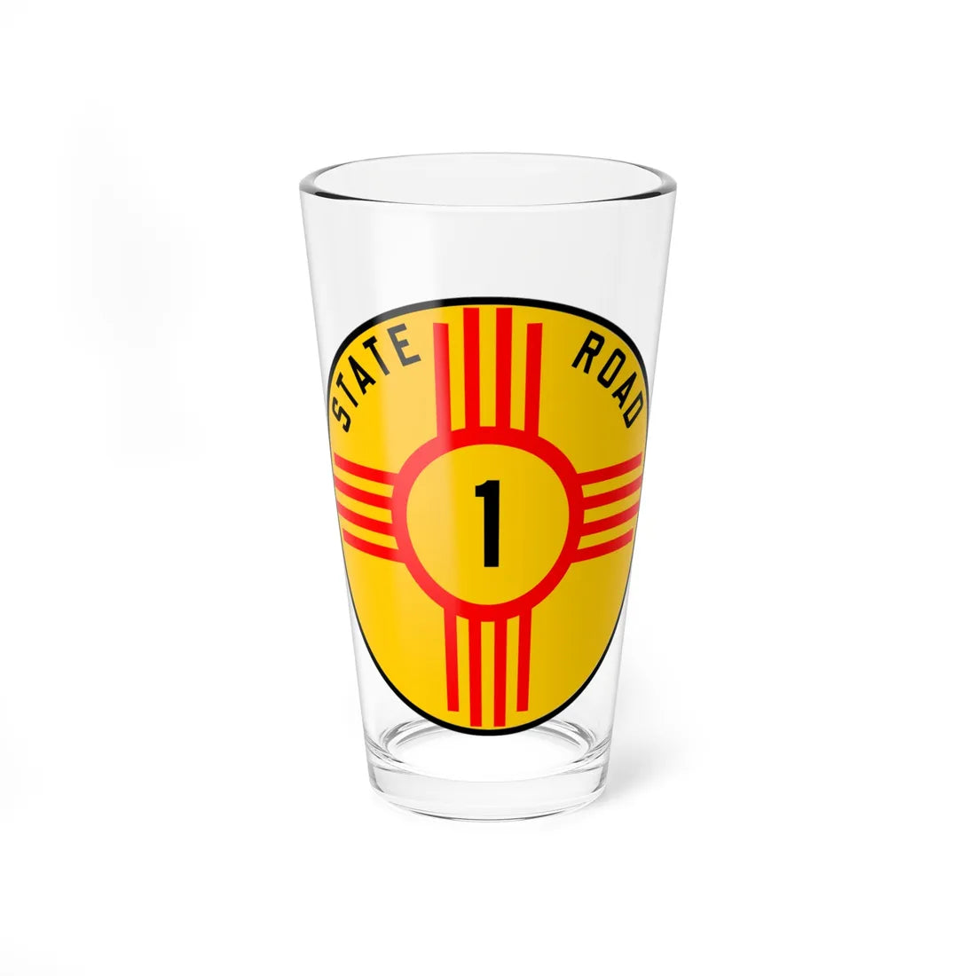 New Mexico 1 1926 (New Mexico) (Road Sign) Pint Glass 16oz - Go Mug Yourself