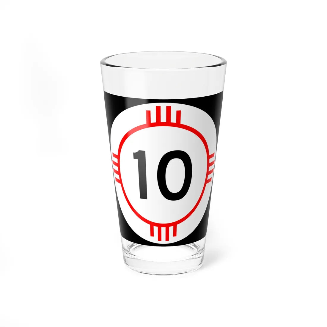 New Mexico 10 (New Mexico) (Road Sign) Pint Glass 16oz 16oz - Go Mug Yourself