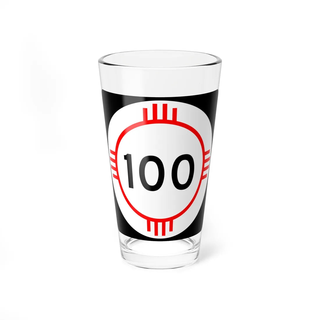 New Mexico 100 (New Mexico) (Road Sign) Pint Glass 16oz 16oz - Go Mug Yourself