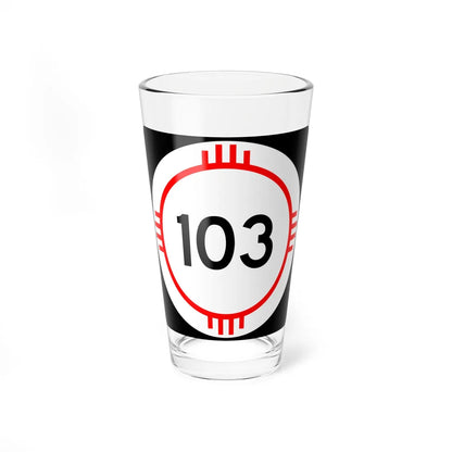 New Mexico 103 (New Mexico) (Road Sign) Pint Glass 16oz 16oz - Go Mug Yourself