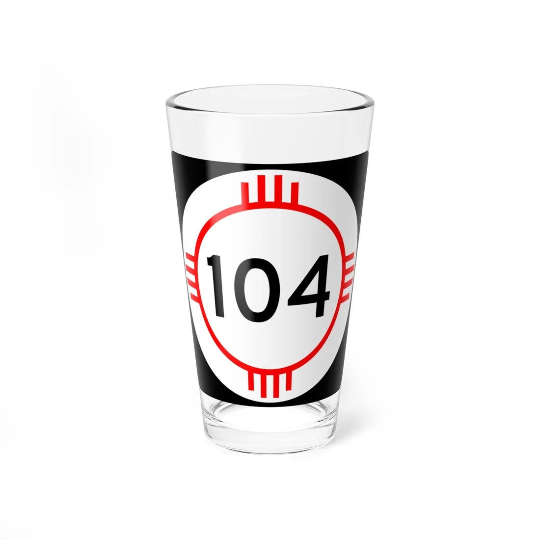 New Mexico 104 (New Mexico) (Road Sign) Pint Glass 16oz 16oz - Go Mug Yourself