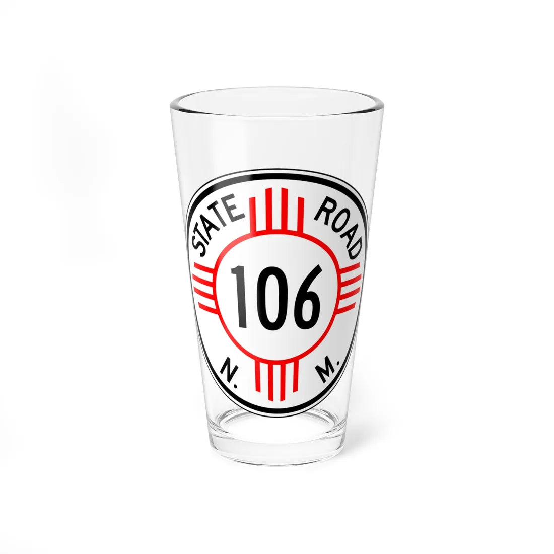New Mexico 106 1952 (New Mexico) (Road Sign) Pint Glass 16oz 16oz - Go Mug Yourself