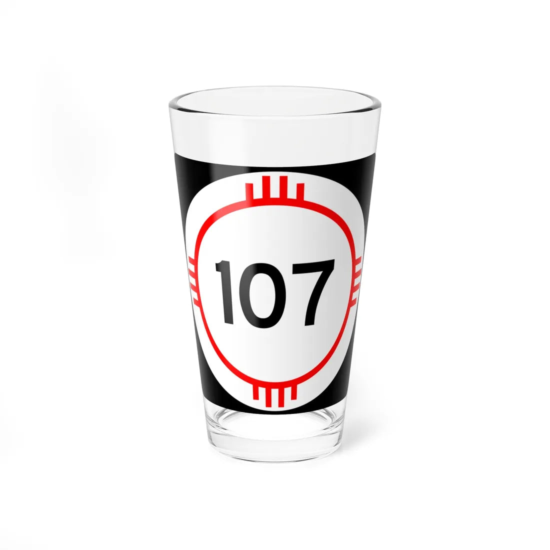 New Mexico 107 (New Mexico) (Road Sign) Pint Glass 16oz 16oz - Go Mug Yourself