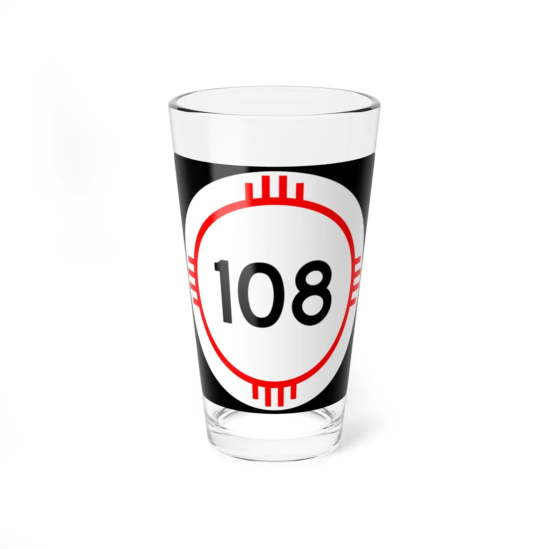 New Mexico 108 (New Mexico) (Road Sign) Pint Glass 16oz 16oz - Go Mug Yourself