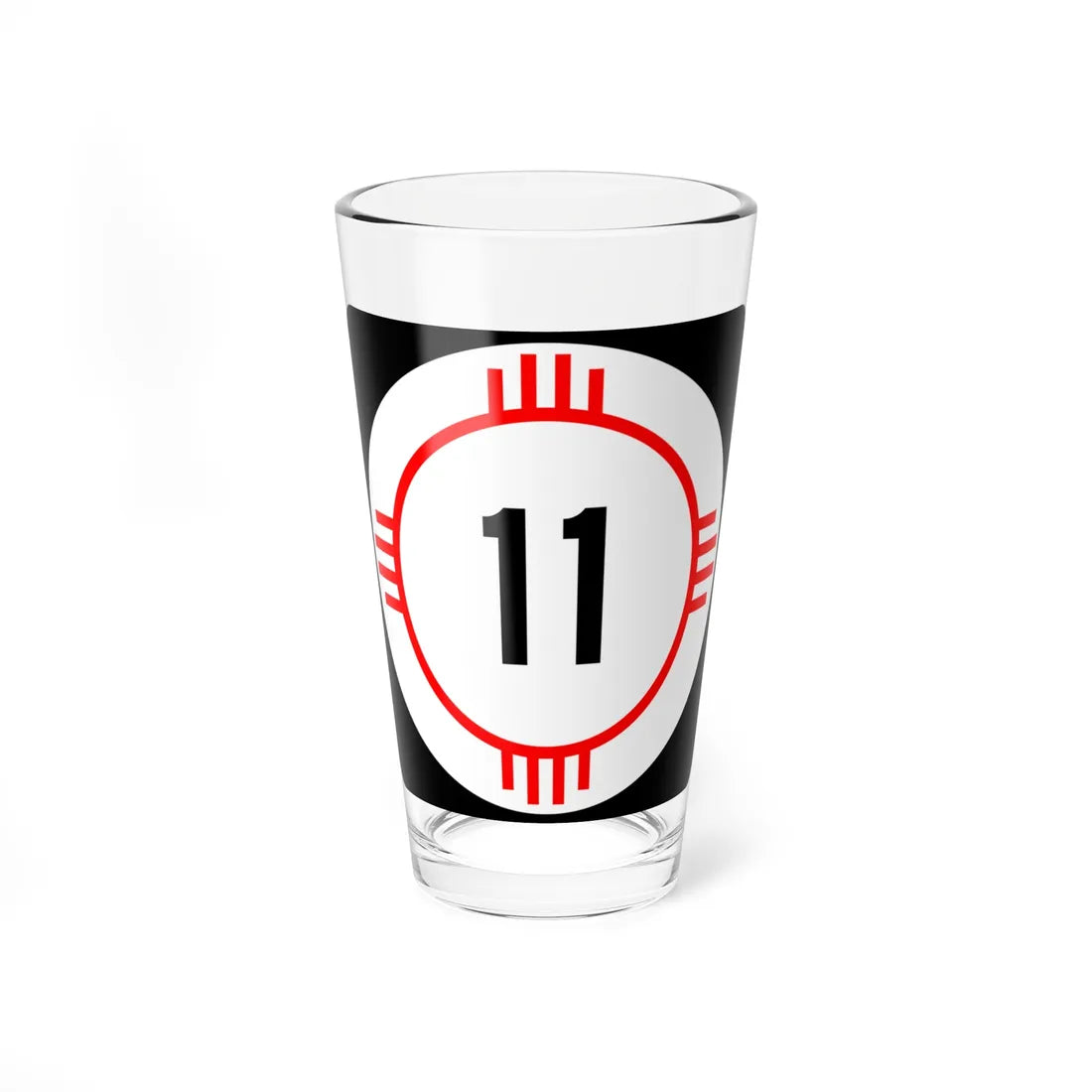 New Mexico 11 (New Mexico) (Road Sign) Pint Glass 16oz 16oz - Go Mug Yourself