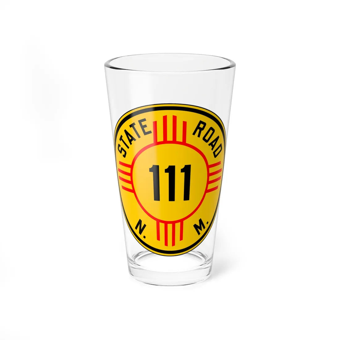New Mexico 111 1932 (New Mexico) (Road Sign) Pint Glass 16oz 16oz - Go Mug Yourself