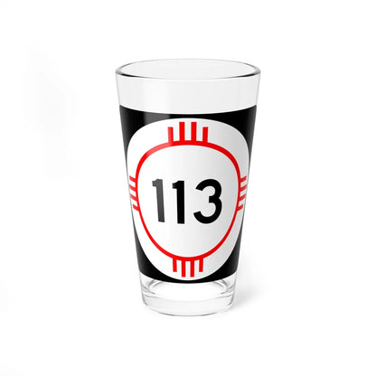 New Mexico 113 (New Mexico) (Road Sign) Pint Glass 16oz 16oz - Go Mug Yourself