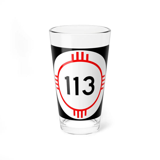 New Mexico 113 (New Mexico) (Road Sign) Pint Glass 16oz 16oz - Go Mug Yourself