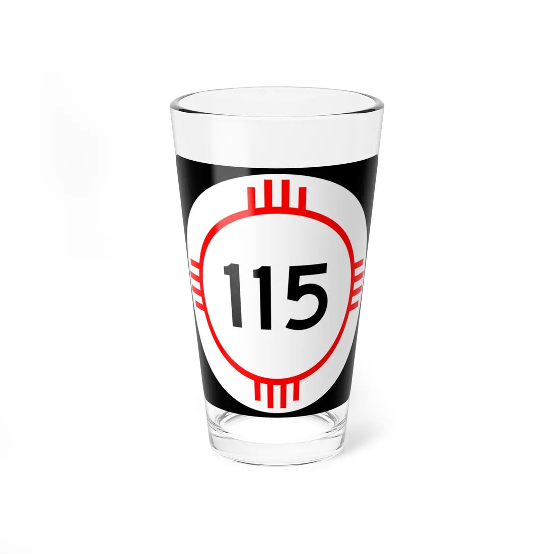 New Mexico 115 (New Mexico) (Road Sign) Pint Glass 16oz 16oz - Go Mug Yourself