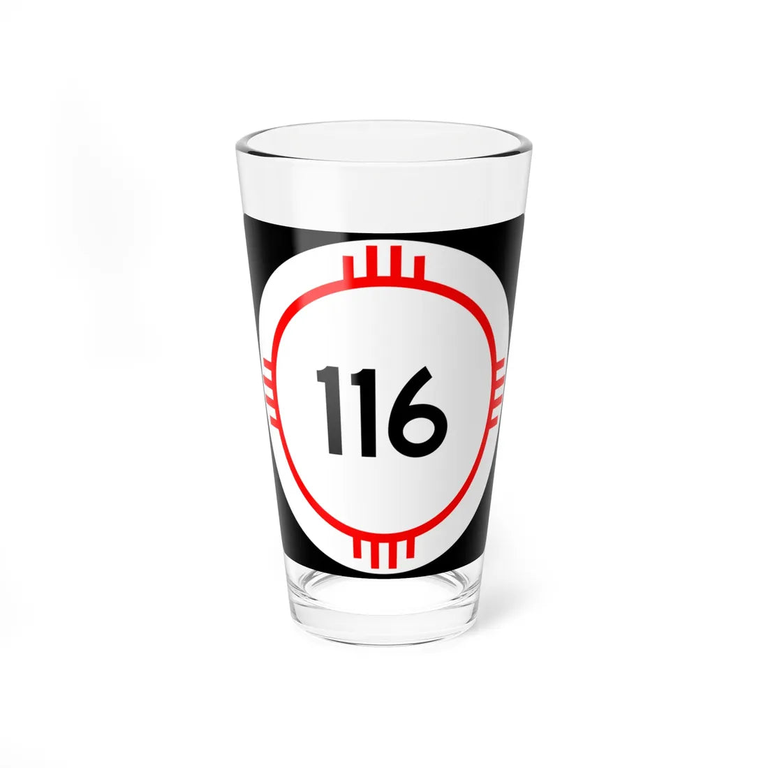 New Mexico 116 (New Mexico) (Road Sign) Pint Glass 16oz - Go Mug Yourself
