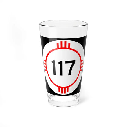 New Mexico 117 (New Mexico) (Road Sign) Pint Glass 16oz - Go Mug Yourself