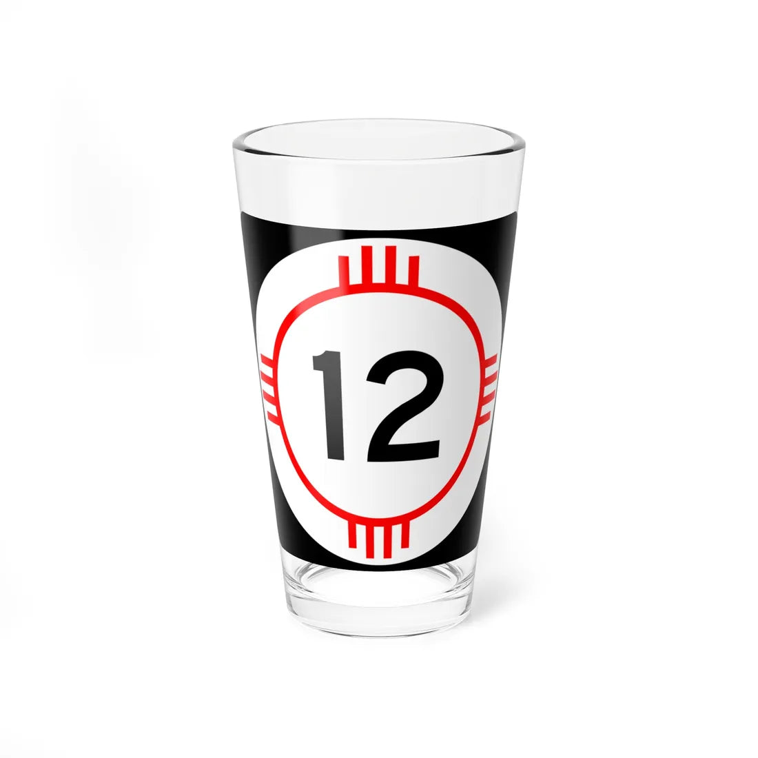 New Mexico 12 (New Mexico) (Road Sign) Pint Glass 16oz 16oz - Go Mug Yourself