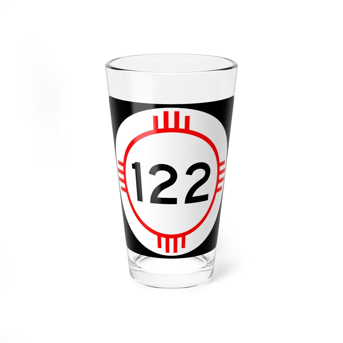 New Mexico 122 (New Mexico) (Road Sign) Pint Glass 16oz 16oz - Go Mug Yourself