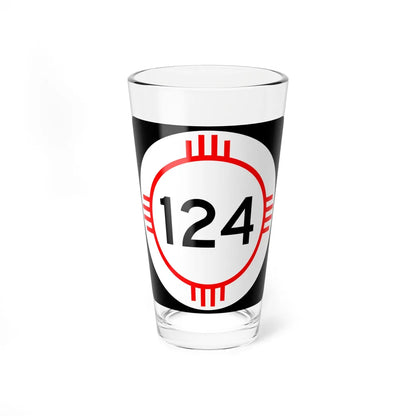 New Mexico 124 (New Mexico) (Road Sign) Pint Glass 16oz 16oz - Go Mug Yourself