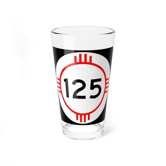New Mexico 125 (New Mexico) (Road Sign) Pint Glass 16oz 16oz - Go Mug Yourself