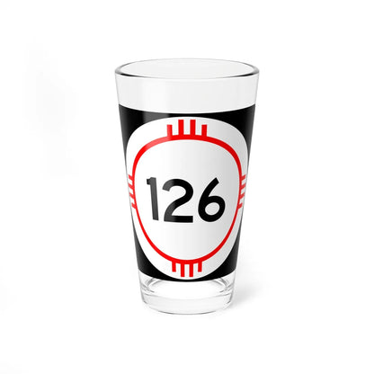 New Mexico 126 (New Mexico) (Road Sign) Pint Glass 16oz 16oz - Go Mug Yourself
