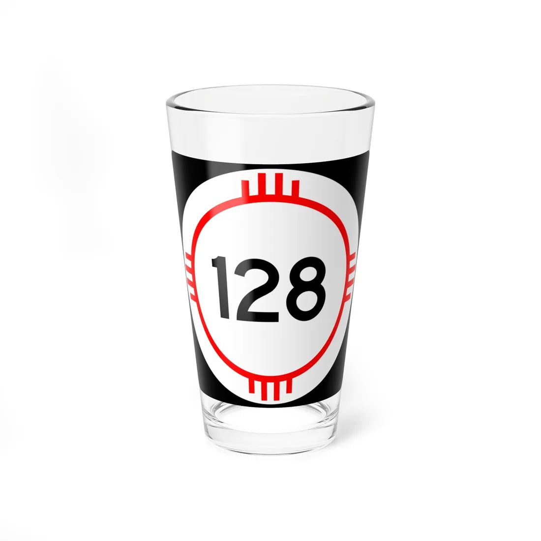 New Mexico 128 (New Mexico) (Road Sign) Pint Glass 16oz 16oz - Go Mug Yourself