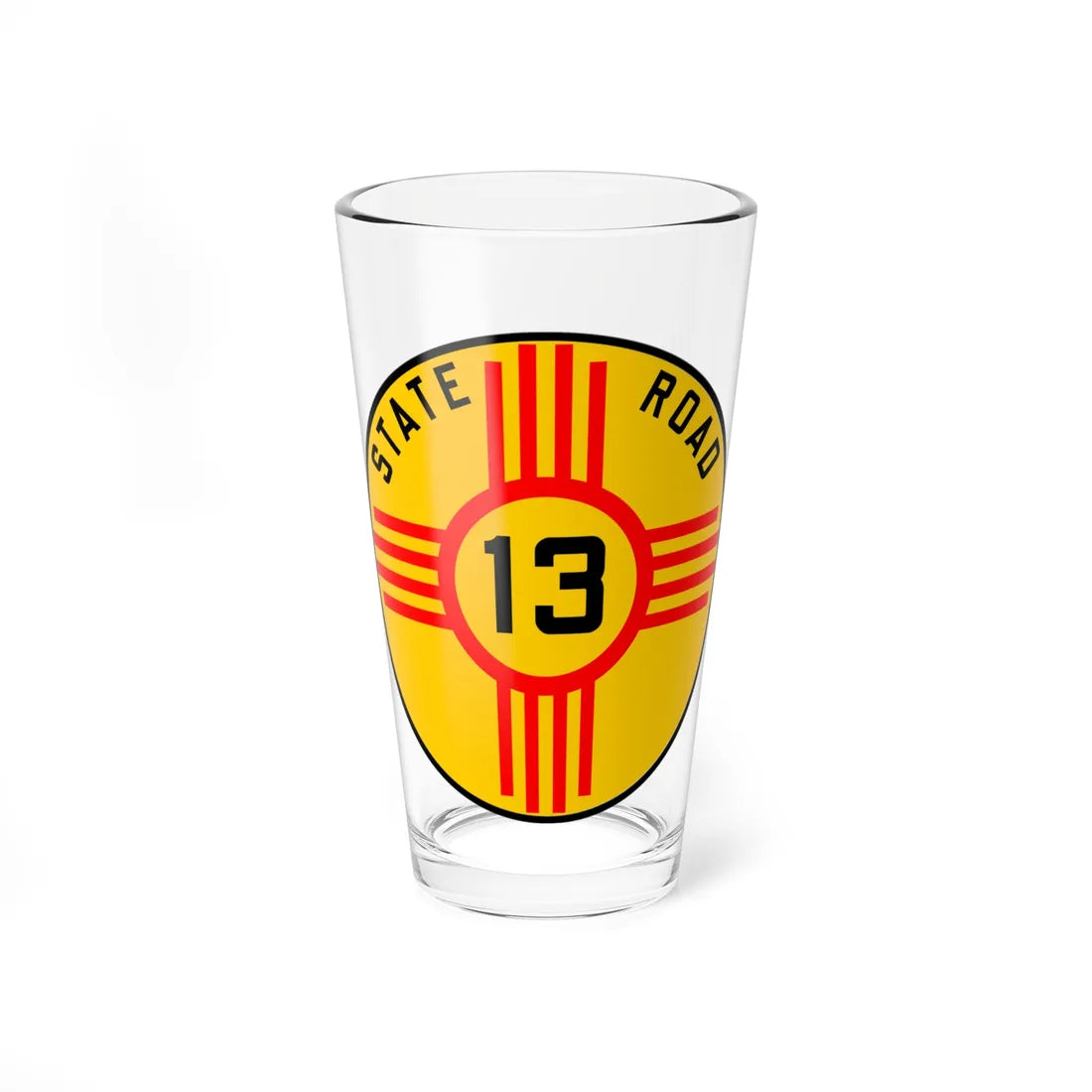 New Mexico 13 1926 (New Mexico) (Road Sign) Pint Glass 16oz - Go Mug Yourself