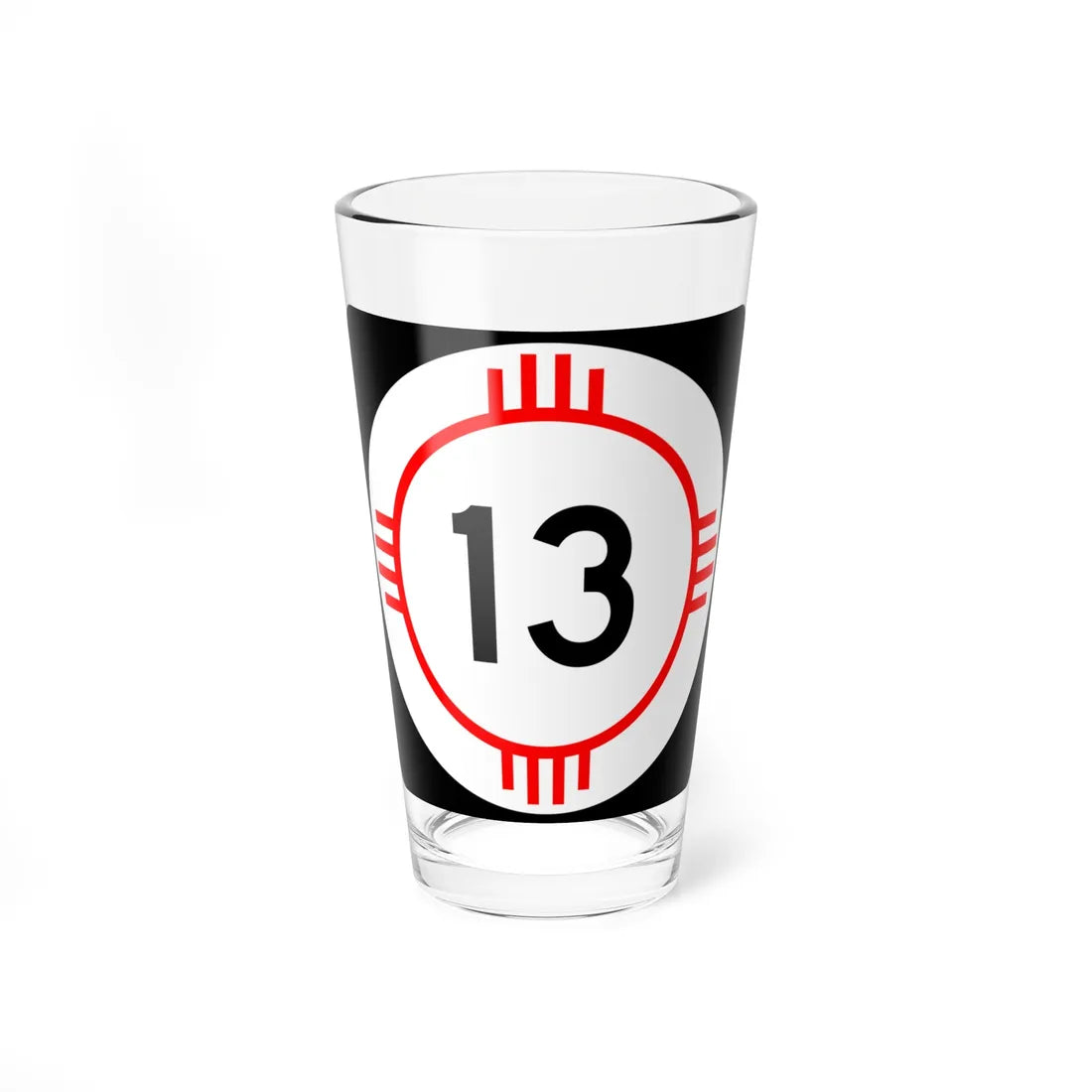 New Mexico 13 (New Mexico) (Road Sign) Pint Glass 16oz - Go Mug Yourself