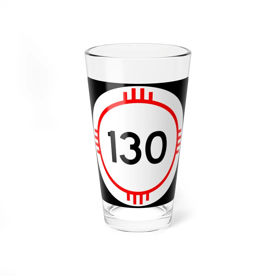 New Mexico 130 (New Mexico) (Road Sign) Pint Glass 16oz 16oz - Go Mug Yourself
