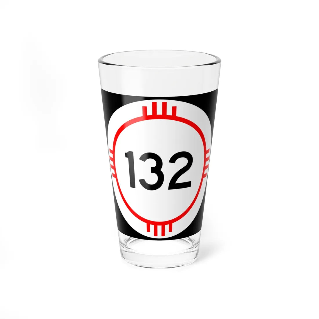 New Mexico 132 (New Mexico) (Road Sign) Pint Glass 16oz 16oz - Go Mug Yourself
