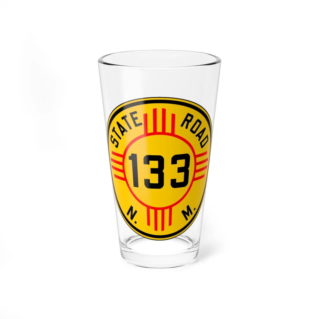 New Mexico 133 1932 (New Mexico) (Road Sign) Pint Glass 16oz 16oz - Go Mug Yourself