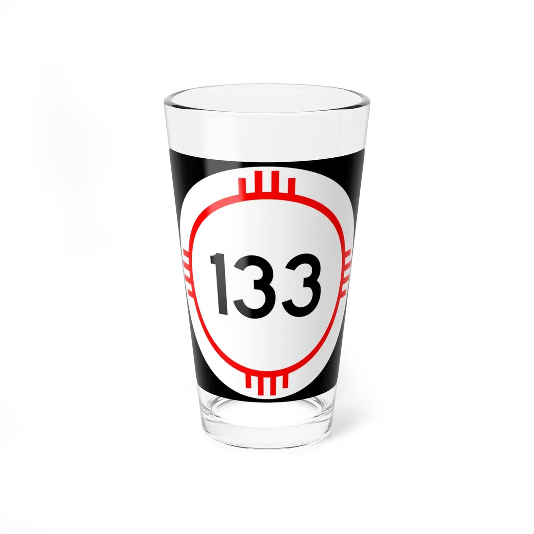 New Mexico 133 (New Mexico) (Road Sign) Pint Glass 16oz 16oz - Go Mug Yourself