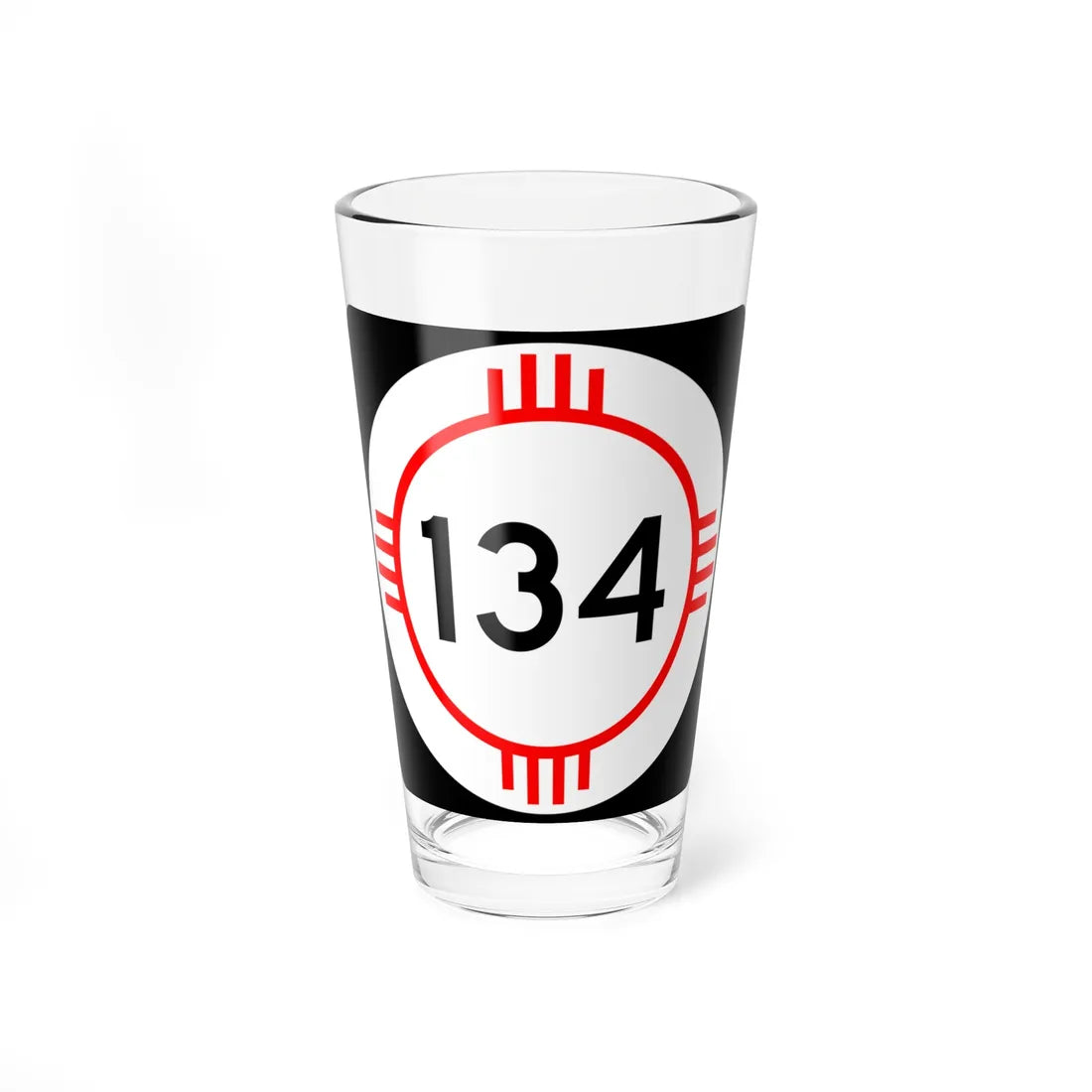 New Mexico 134 (New Mexico) (Road Sign) Pint Glass 16oz 16oz - Go Mug Yourself
