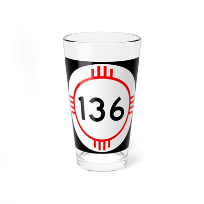 New Mexico 136 (New Mexico) (Road Sign) Pint Glass 16oz 16oz - Go Mug Yourself