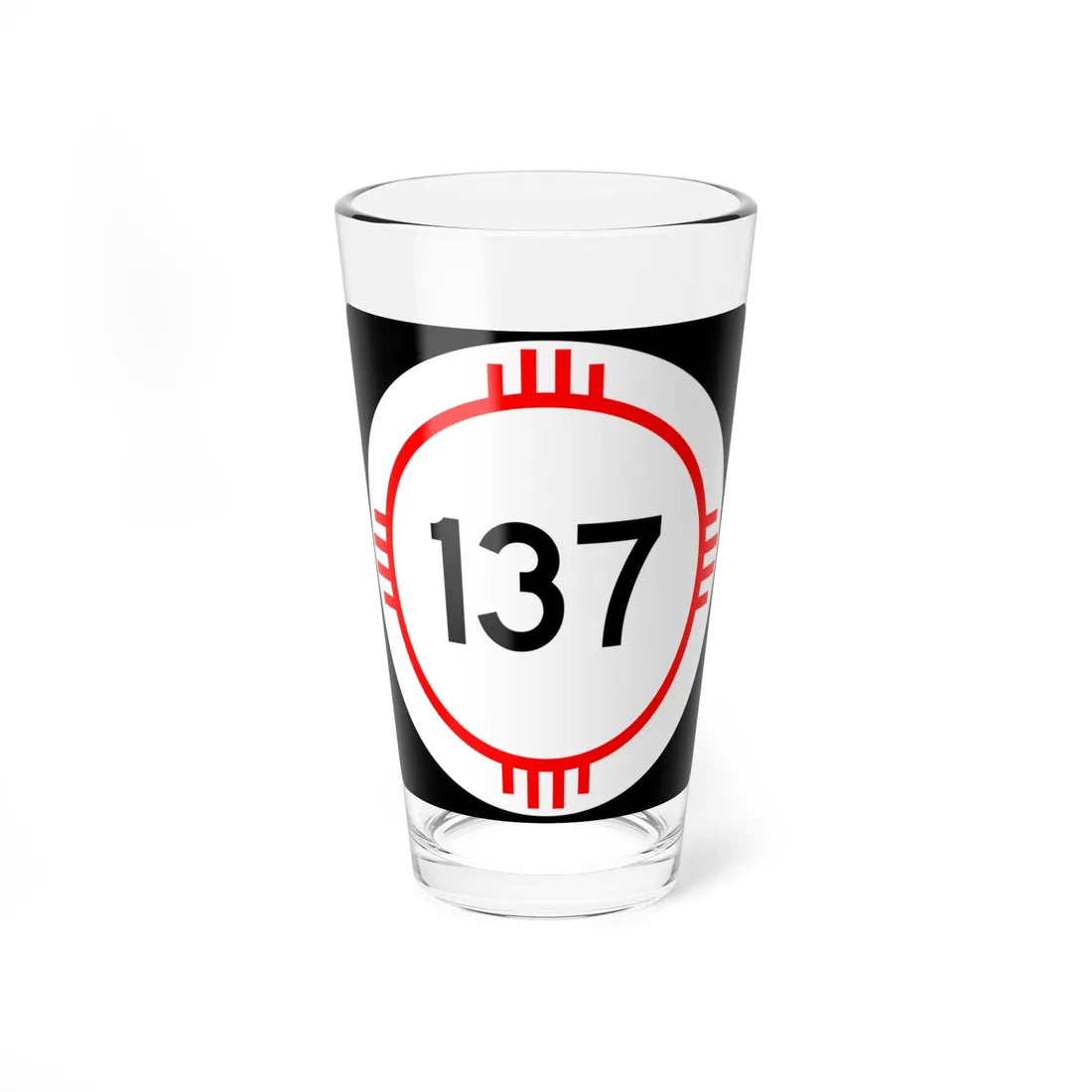 New Mexico 137 (New Mexico) (Road Sign) Pint Glass 16oz 16oz - Go Mug Yourself