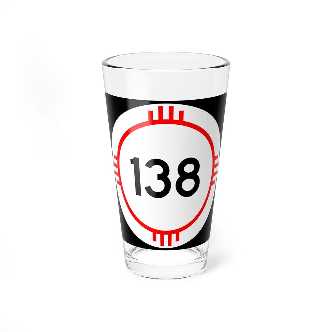 New Mexico 138 (New Mexico) (Road Sign) Pint Glass 16oz 16oz - Go Mug Yourself