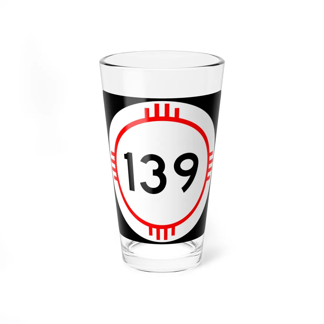 New Mexico 139 (New Mexico) (Road Sign) Pint Glass 16oz 16oz - Go Mug Yourself