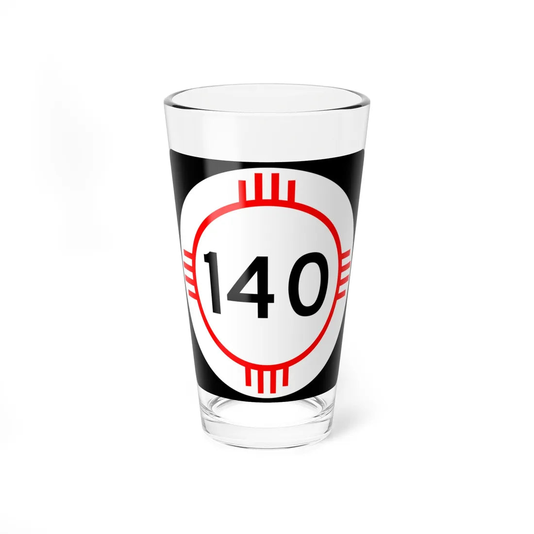 New Mexico 140 (New Mexico) (Road Sign) Pint Glass 16oz 16oz - Go Mug Yourself