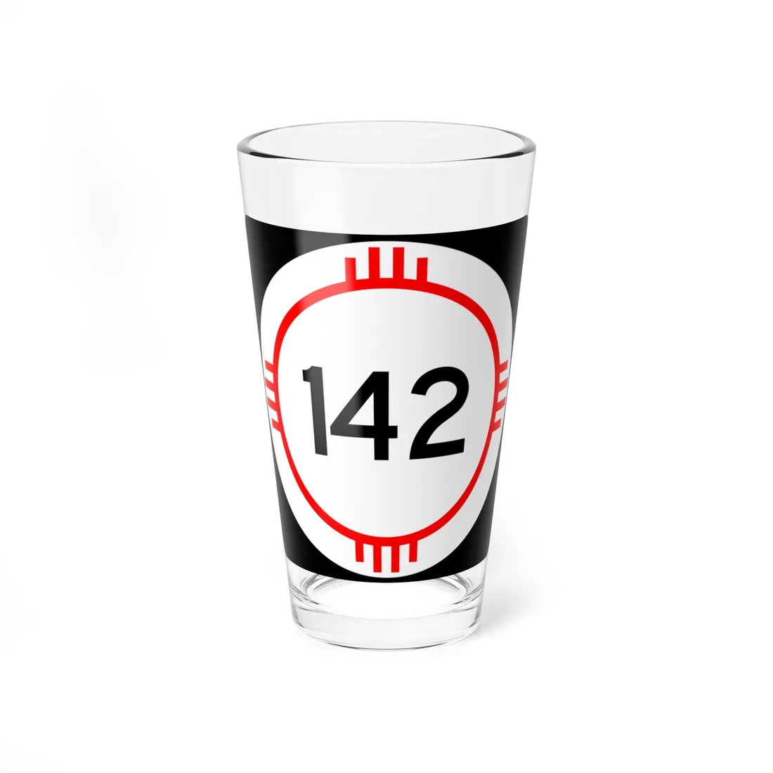 New Mexico 142 (New Mexico) (Road Sign) Pint Glass 16oz - Go Mug Yourself