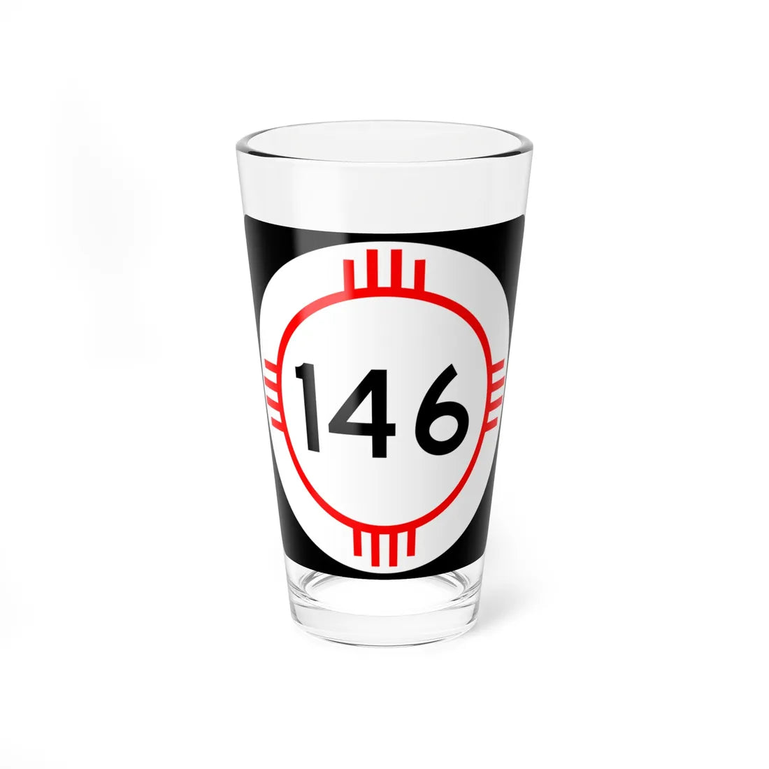 New Mexico 146 (New Mexico) (Road Sign) Pint Glass 16oz 16oz - Go Mug Yourself