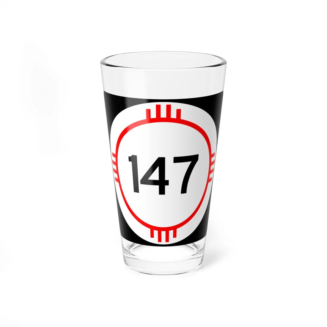 New Mexico 147 (New Mexico) (Road Sign) Pint Glass 16oz 16oz - Go Mug Yourself