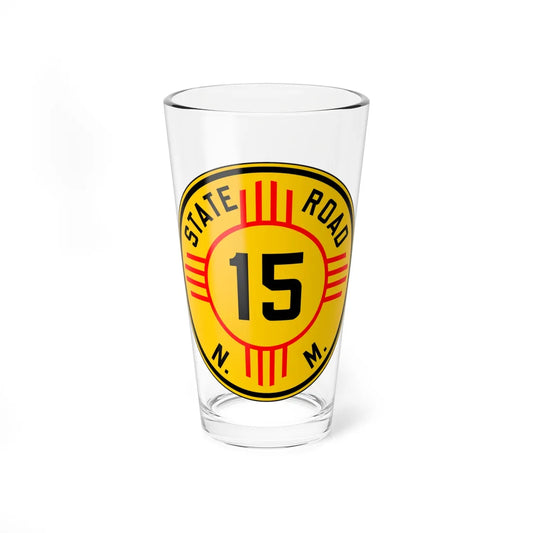 New Mexico 15 1932 (New Mexico) (Road Sign) Pint Glass 16oz 16oz - Go Mug Yourself
