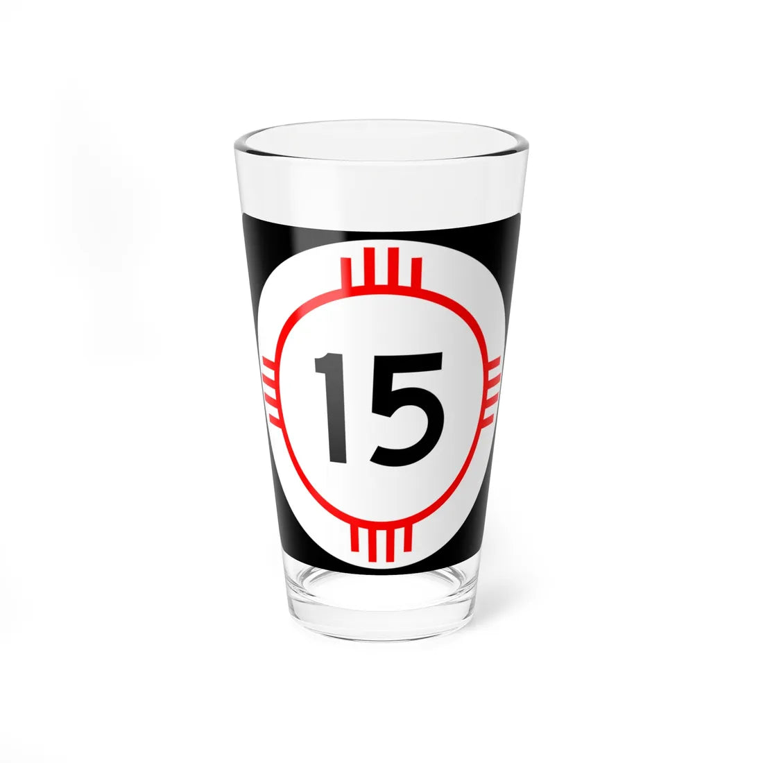 New Mexico 15 (New Mexico) (Road Sign) Pint Glass 16oz 16oz - Go Mug Yourself