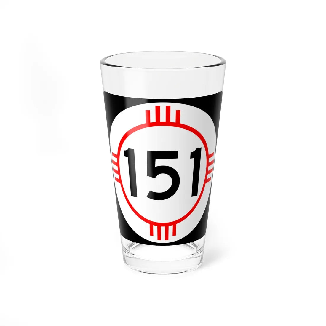 New Mexico 151 (New Mexico) (Road Sign) Pint Glass 16oz 16oz - Go Mug Yourself