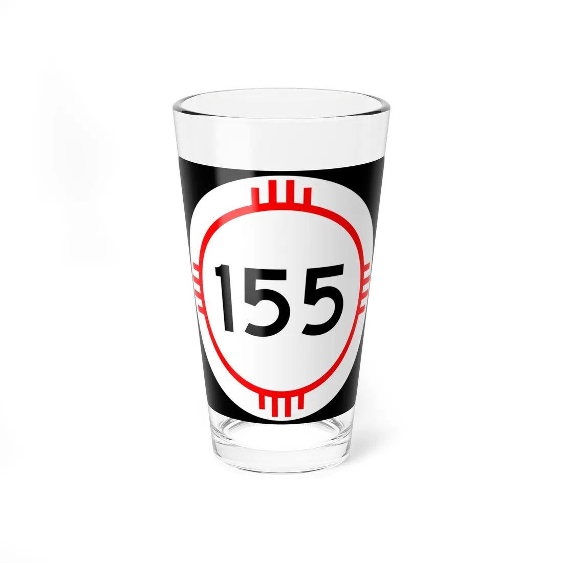 New Mexico 155 (New Mexico) (Road Sign) Pint Glass 16oz 16oz - Go Mug Yourself