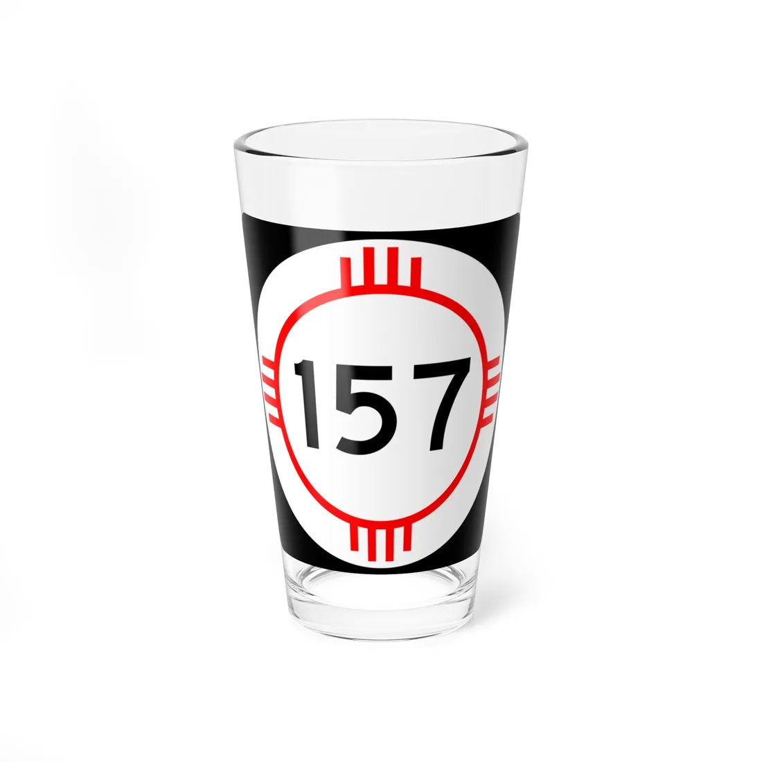 New Mexico 157 (New Mexico) (Road Sign) Pint Glass 16oz - Go Mug Yourself