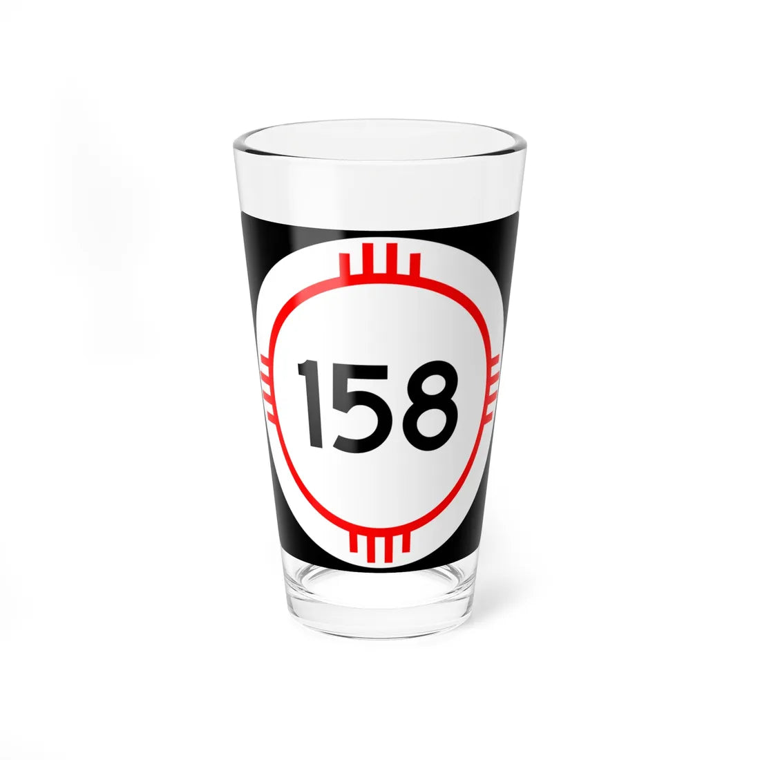 New Mexico 158 (New Mexico) (Road Sign) Pint Glass 16oz - Go Mug Yourself