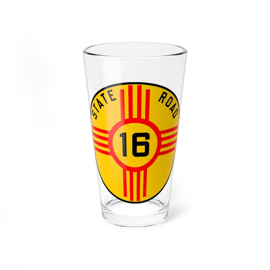 New Mexico 16 1926 (New Mexico) (Road Sign) Pint Glass 16oz 16oz - Go Mug Yourself