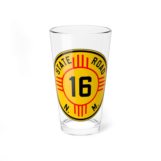 New Mexico 16 1932 (New Mexico) (Road Sign) Pint Glass 16oz 16oz - Go Mug Yourself