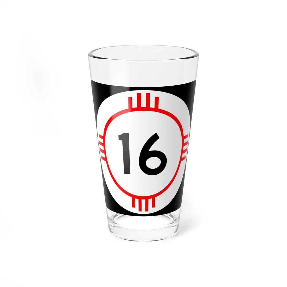 New Mexico 16 (New Mexico) (Road Sign) Pint Glass 16oz - Go Mug Yourself