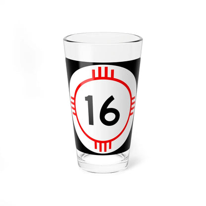 New Mexico 16 (New Mexico) (Road Sign) Pint Glass 16oz - Go Mug Yourself