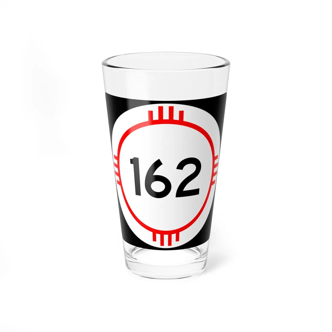 New Mexico 162 (New Mexico) (Road Sign) Pint Glass 16oz 16oz - Go Mug Yourself